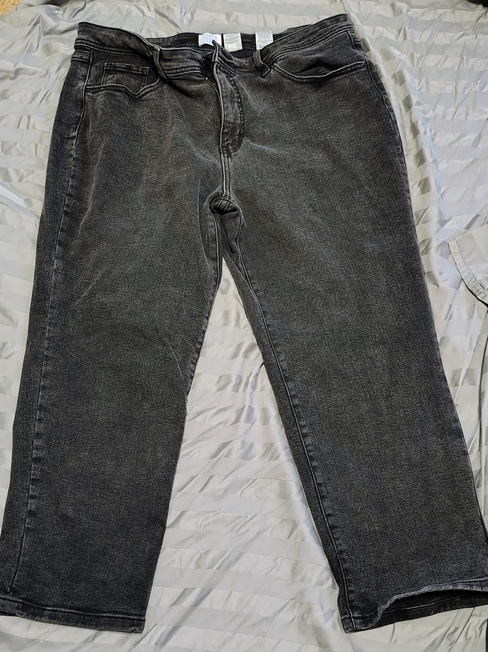 Time and Tru Women's Black Washed Straight Jeans Y2K Retro